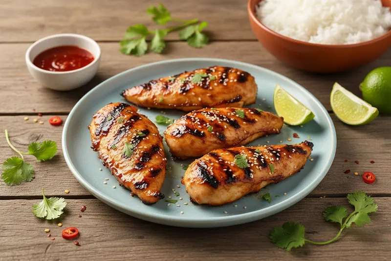 Aasialaiset grillatut kanafileet