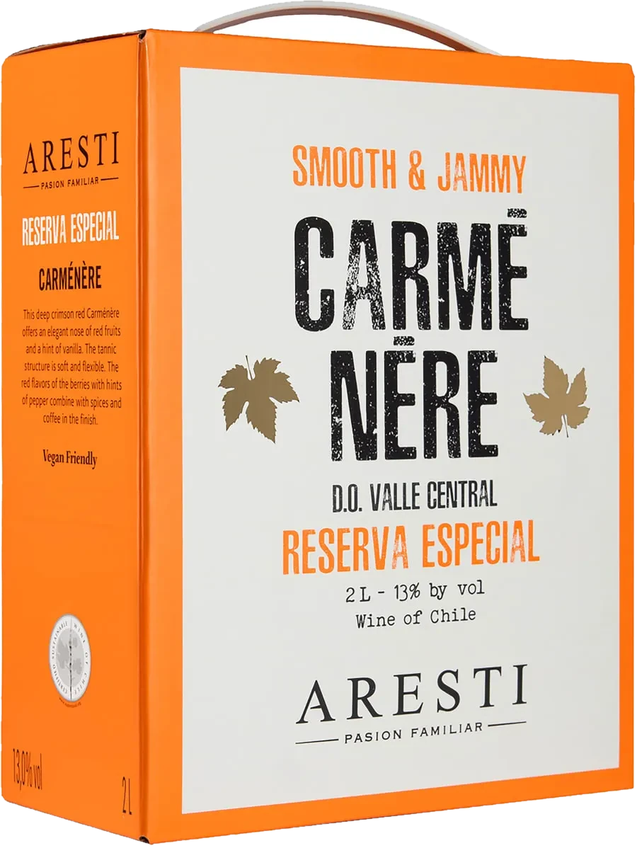 Aresti Reserva Especial Carmenère 2025 hanapakkaus