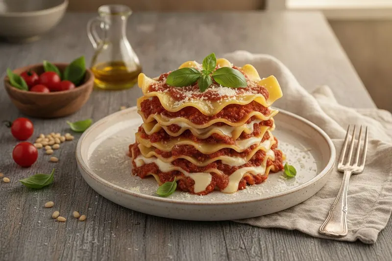 Avoin lasagne ilman uunia