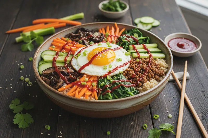 Bibimbap jauhelihalla