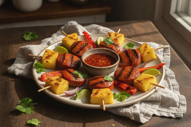Chorizo-ananasvartaat grillissä