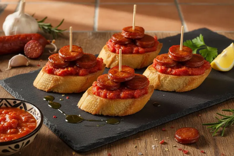 Chorizo-tapasleivät