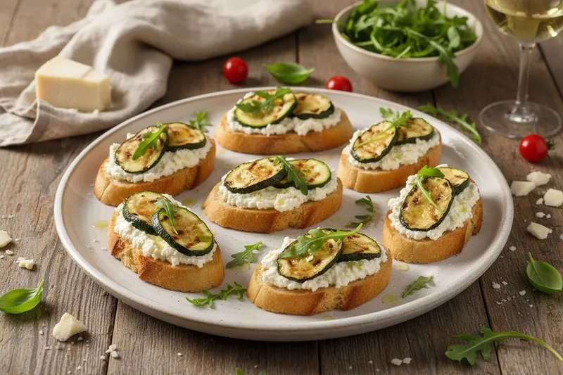 Crostinit kesäkurpitsalla