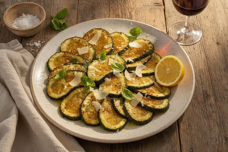 Italialainen kesäkurpitsa aglio e olio -tyyliin