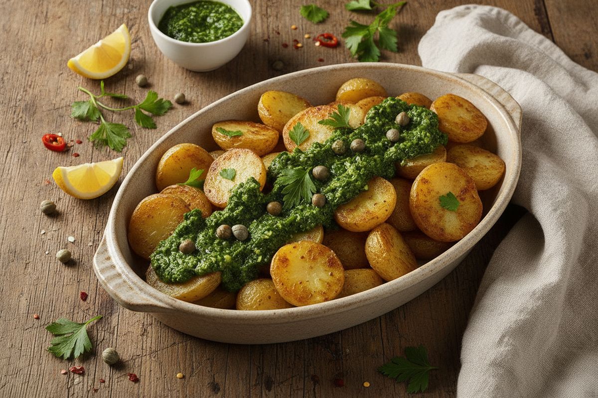 Italialaiset Salsa Verde -perunat