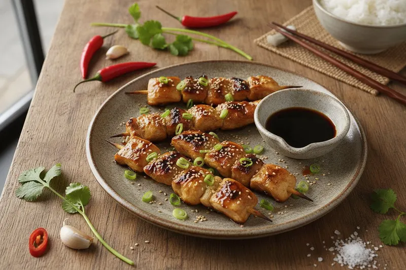 Japanilaiset Yakitori-kanavartaat