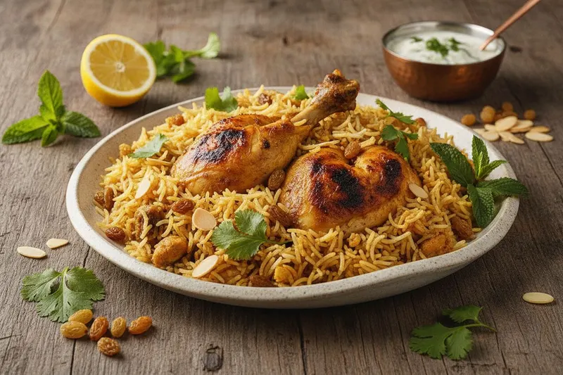 Kana-biryani: intialainen riisiruoka