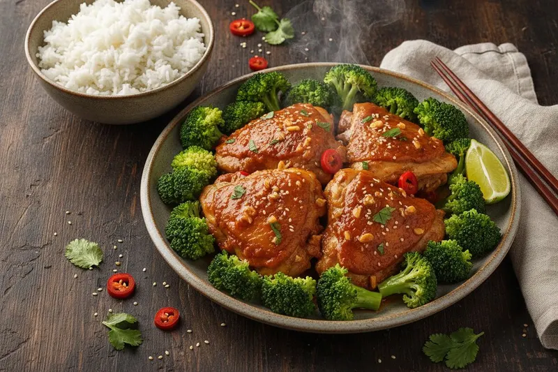 Kana gochujang-kookoskastikkeessa