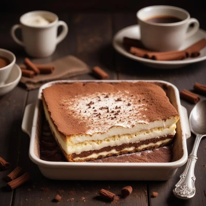 Klassinen italialainen tiramisu