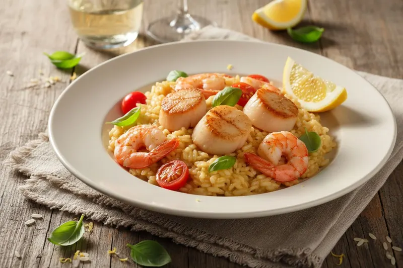 Meren antimista risotto frutti di mare