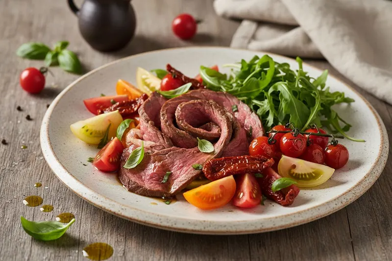 Tagliata-pihvi tomaattipedillä