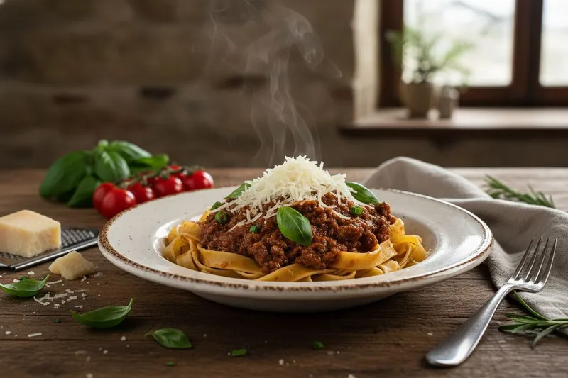 Astetta nopeampi tagliatelle al Ragù