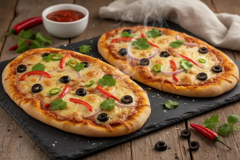 Tandoori Naan-Pizza Intian mausteilla