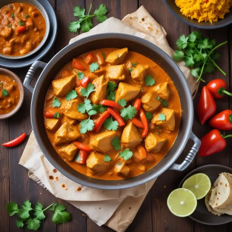 Terveellinen kana-balti kasvisten kera