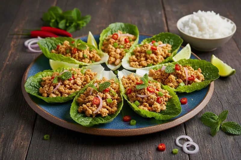 Thaimaalainen Larb Gai – kanasalaatti mintulla ja limellä