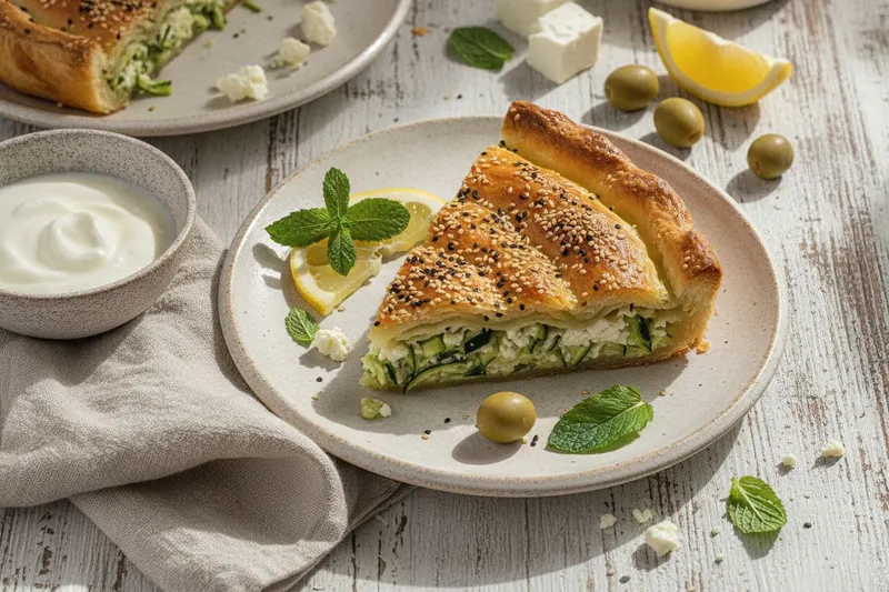 Välimeren feta-kesäkurpitsapiirakka