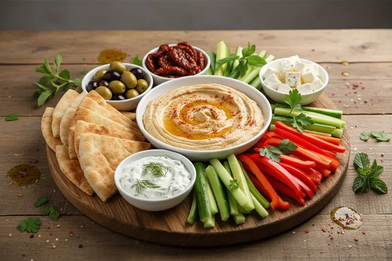 Välimeren meze-lautanen