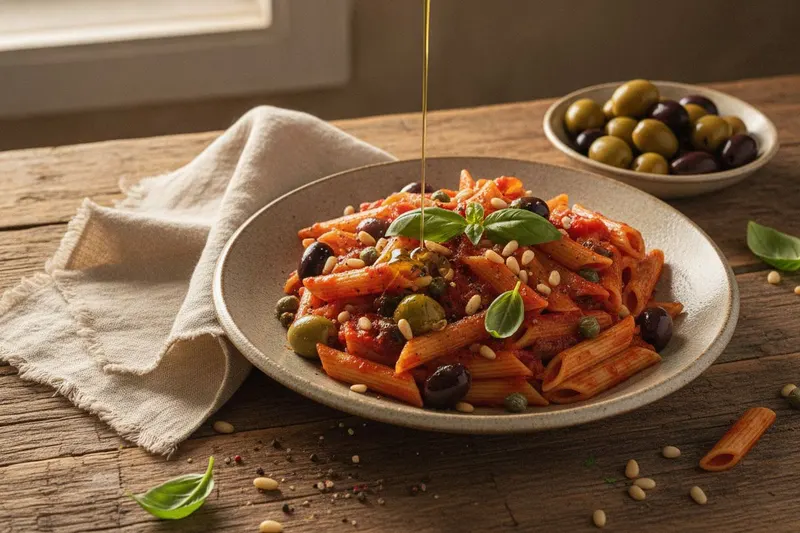 Vegaaninen palermon pasta